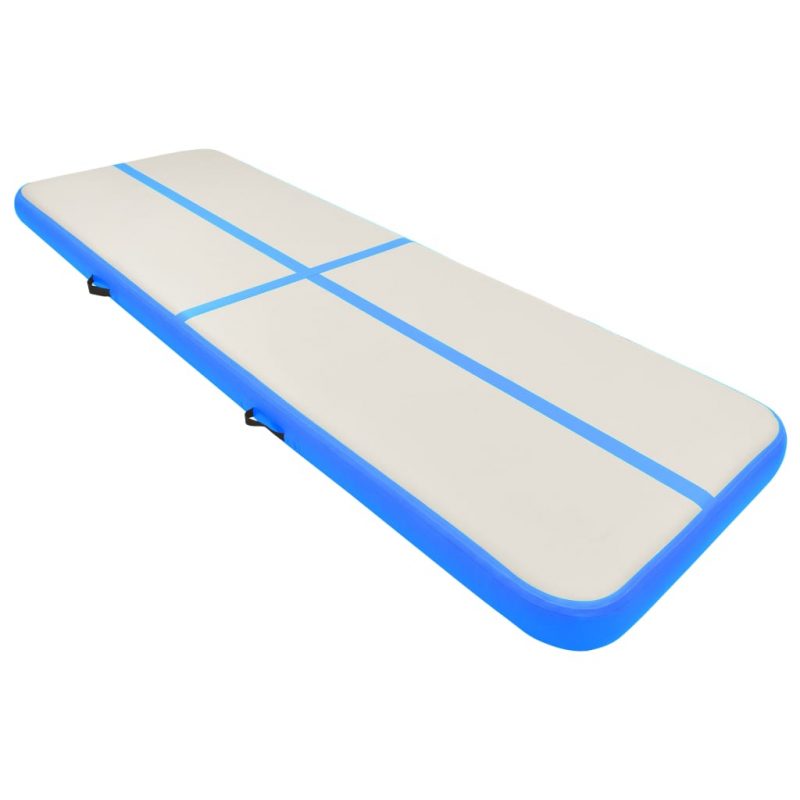 Strunjača na napuhavanje s crpkom 400 x 100 x 15 cm PVC plava - Slika 3