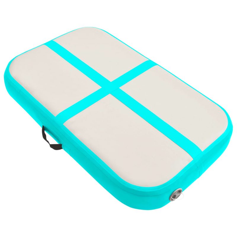 Strunjača na napuhavanje s crpkom 60 x 100 x 10 cm PVC zelena - Slika 3