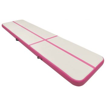 Strunjača na napuhavanje s crpkom 700 x 100 x 15 cm PVC roza