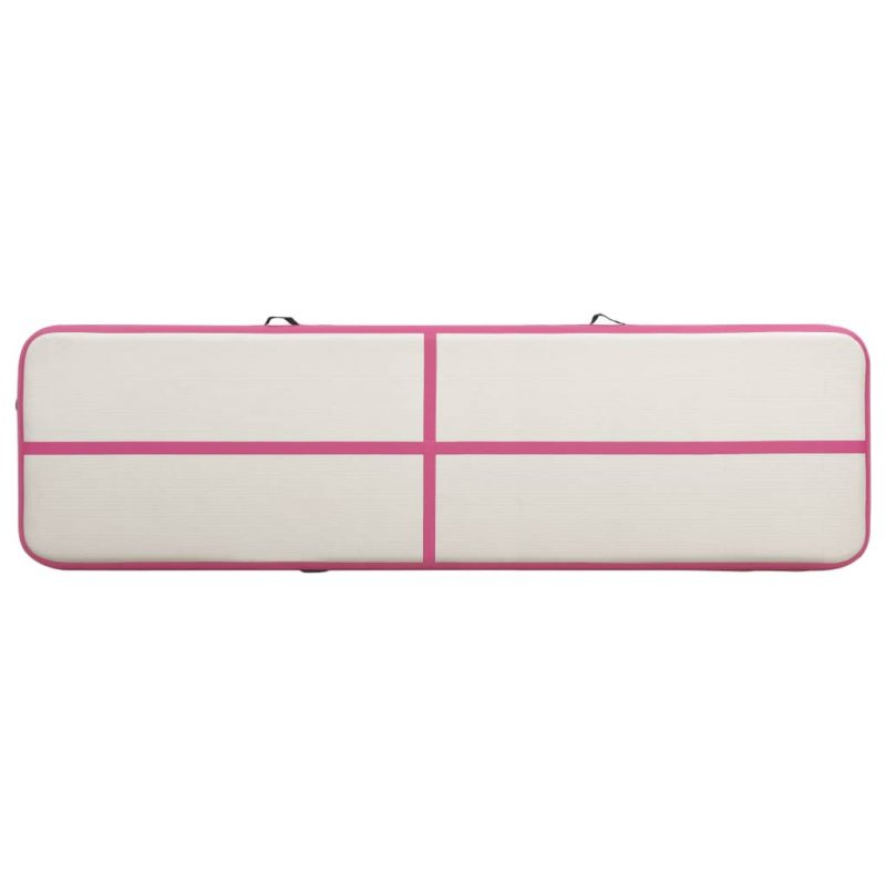 Strunjača na napuhavanje s crpkom 700 x 100 x 15 cm PVC roza - Slika 4