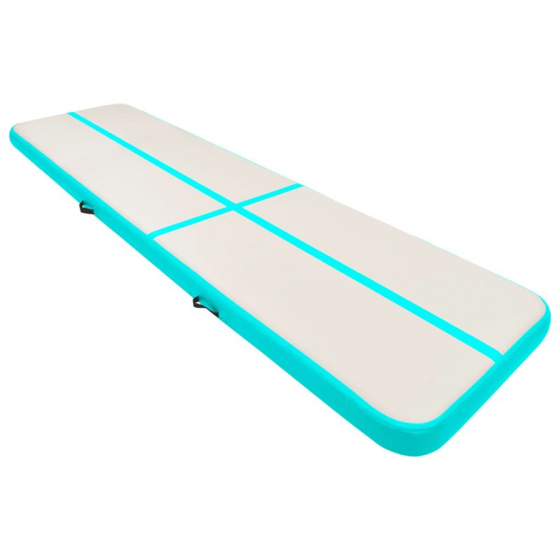 Strunjača na napuhavanje s crpkom 800 x 100 x 20 cm PVC zelena - Slika 3
