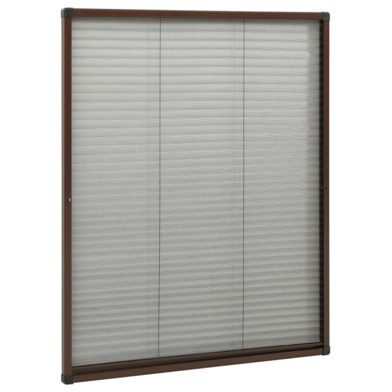 Zaslon protiv insekata za prozore aluminijski smeđi 80 x 100 cm - Slika 3
