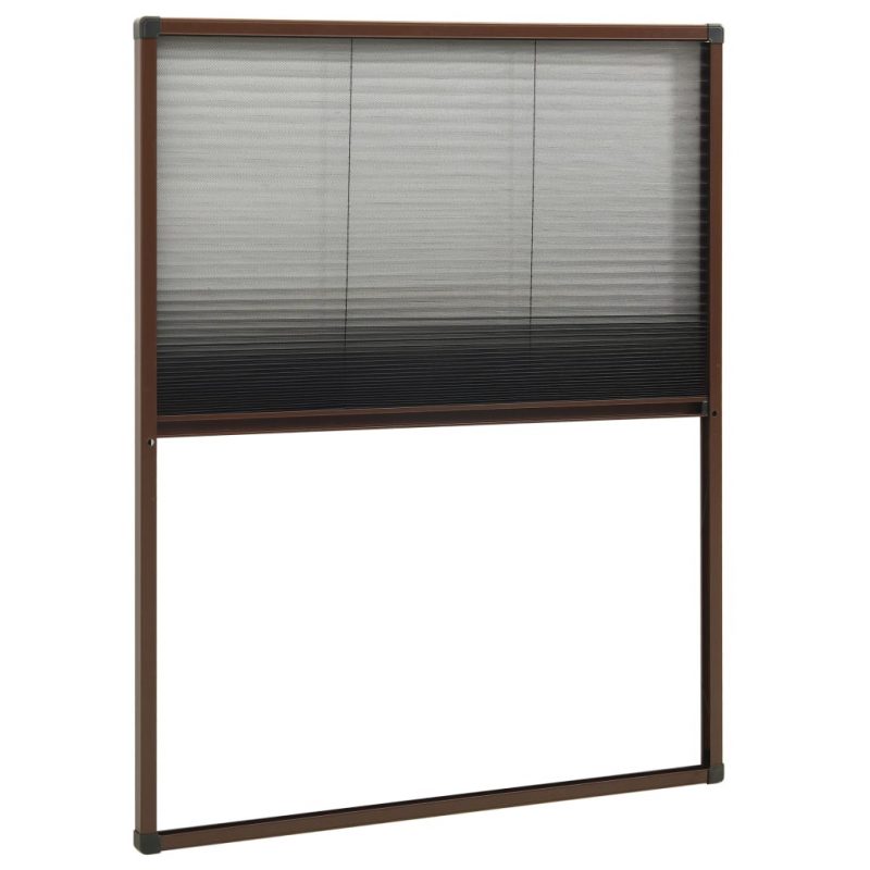 Zaslon protiv insekata za prozore aluminijski smeđi 80 x 100 cm - Slika 4