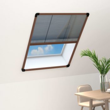 Zaslon protiv insekata za prozore aluminijski smeđi 80 x 120 cm