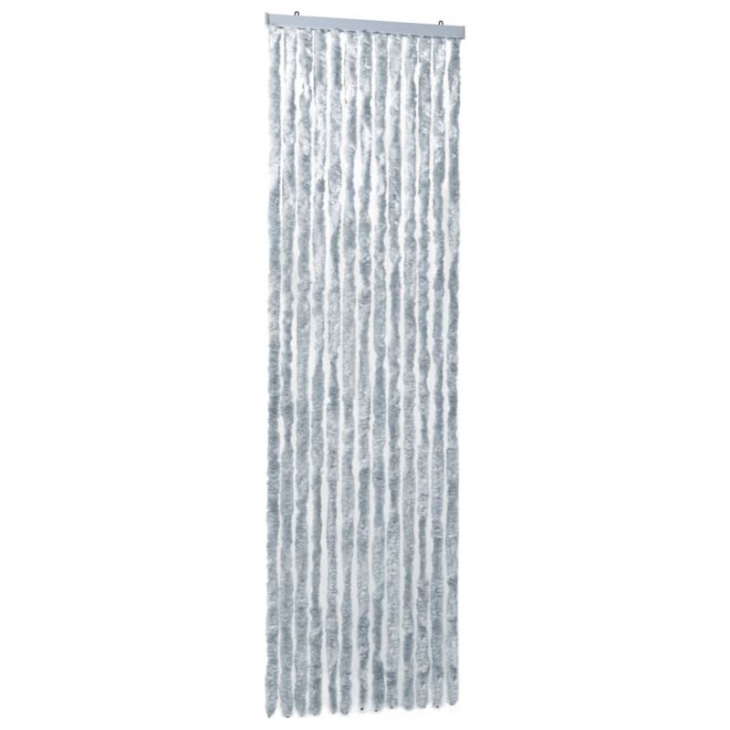 Zastor protiv insekata bijelo-sivi 56 x 200 cm šenil - Slika 4
