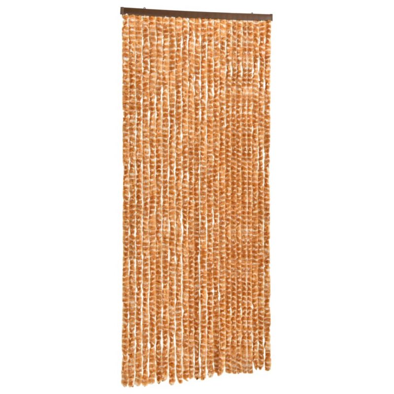 Zastor protiv insekata oker-bijeli 100 x 220 cm šenil - Slika 4