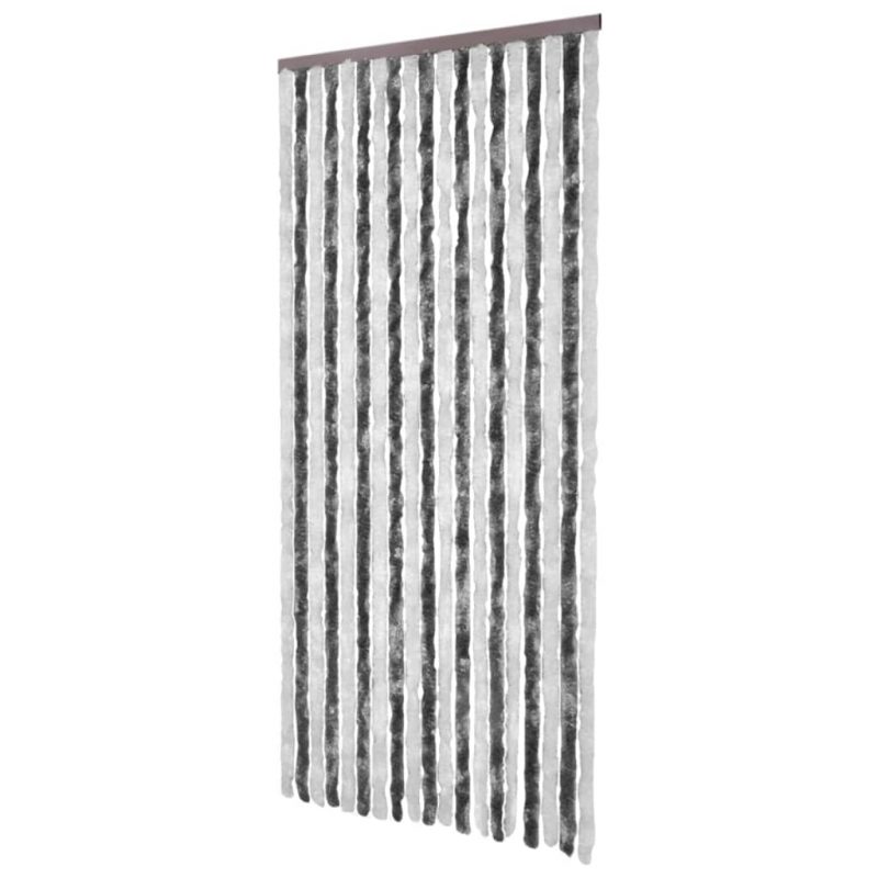 Zastor protiv insekata sivo-bijeli 90 x 200 cm šenil - Slika 4