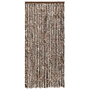 Zastor protiv insekata smeđe-bijeli 90 x 220 cm šenil