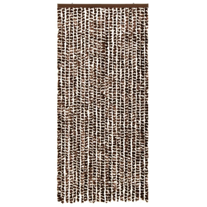 Zastor protiv insekata smeđe-bijeli 90 x 220 cm šenil