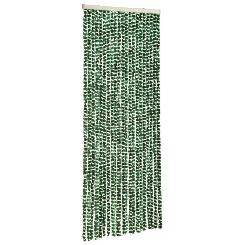 Zastor protiv insekata zeleno-bijeli 56 x 185 cm šenil - Slika 4