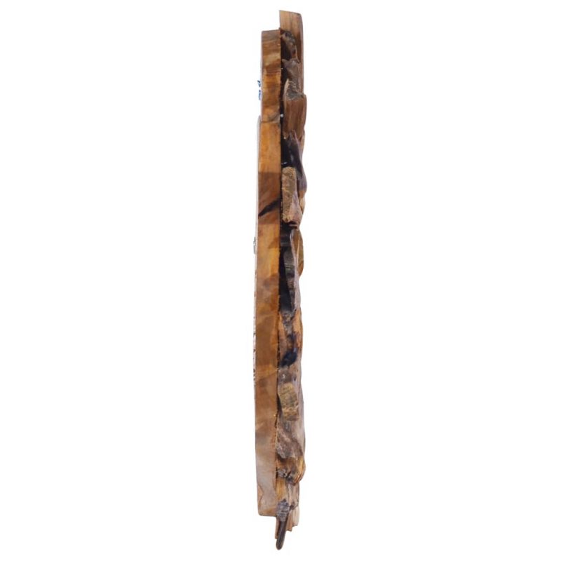 Zidno ogledalo od tikovine 40 cm okruglo - Slika 3