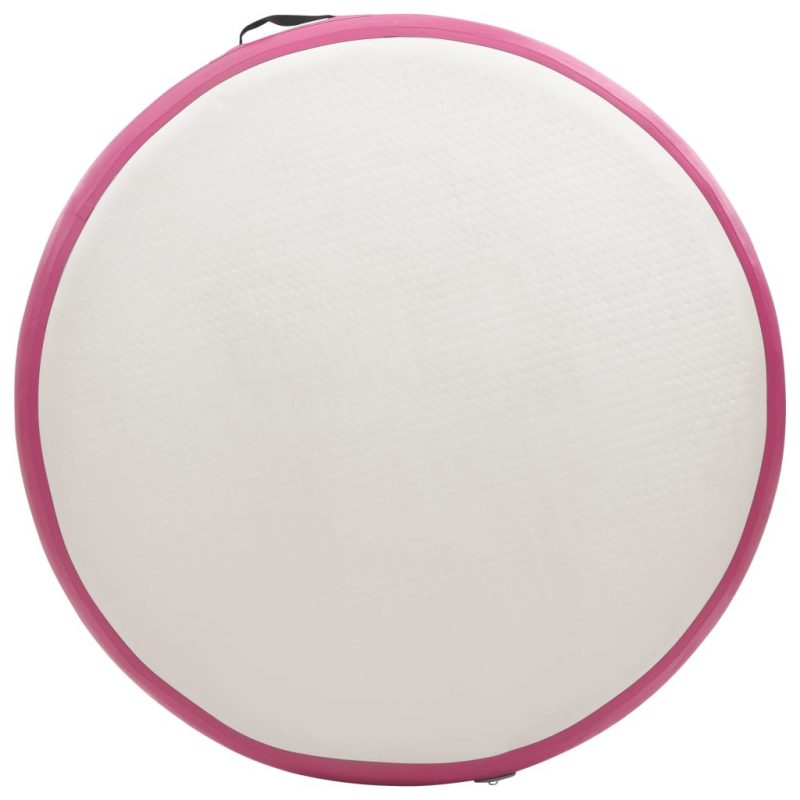 Gimnastička prostirka na napuhavanje 100x100x20 cm PVC roza - Slika 4