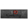 Kuhinjski tepih s natpisom Cooking perivi 60 x 300 cm