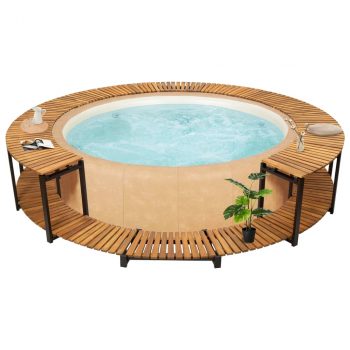 Ograda za jacuzzi 273 x 53 cm od masivnog bagremovog drva