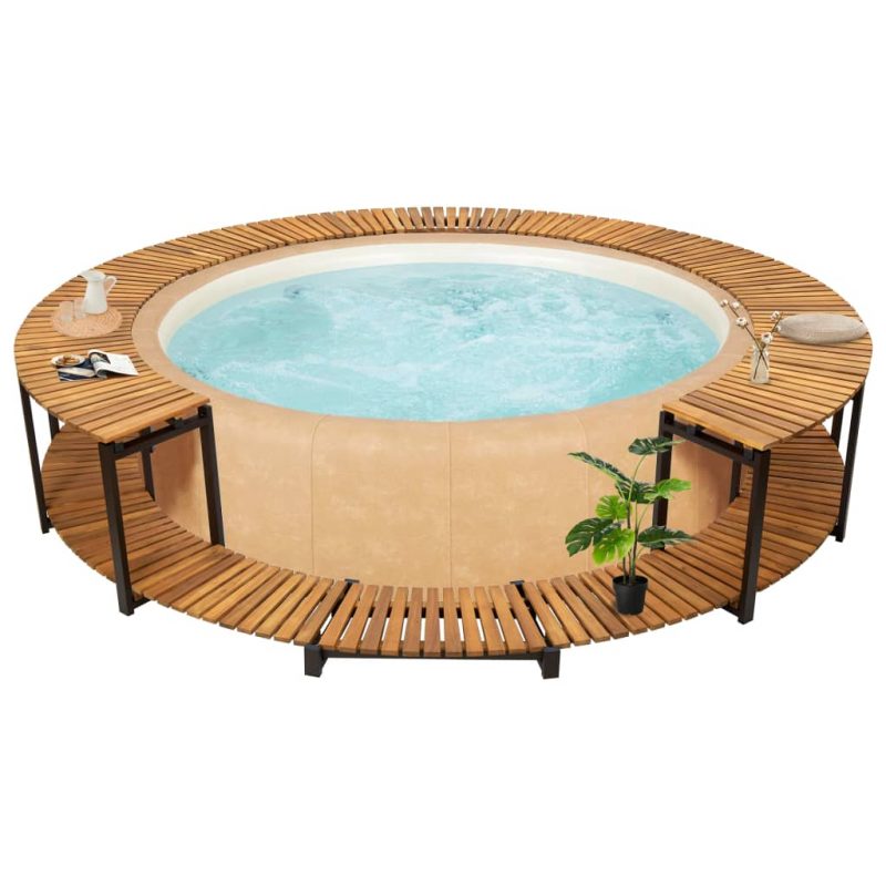 Ograda za jacuzzi 273 x 53 cm od masivnog bagremovog drva