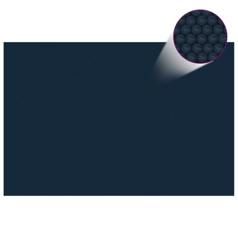 Plutajući PE solarni pokrov za bazen 300 x 200 cm crno-plavi - Slika 3
