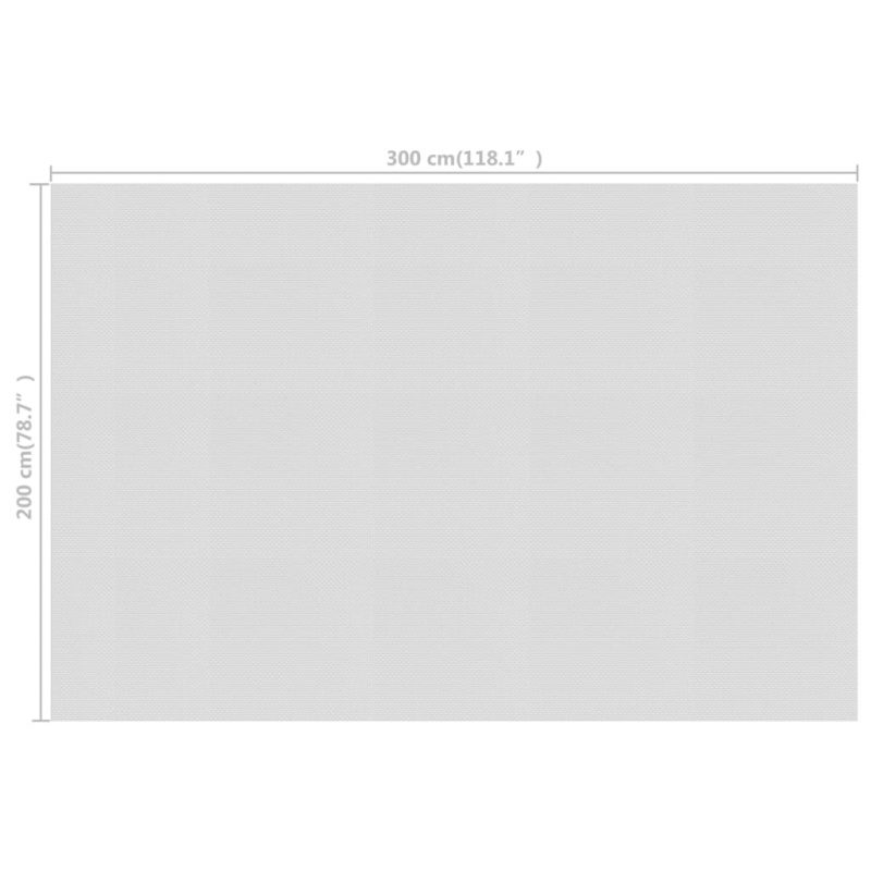 Plutajući PE solarni pokrov za bazen 300 x 200 cm sivi - Slika 3