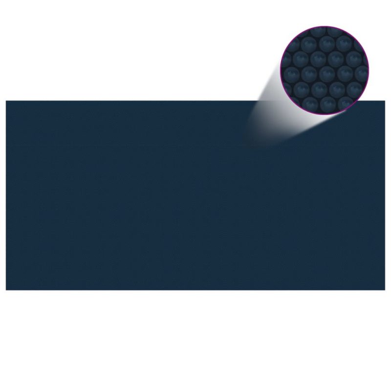 Plutajući PE solarni pokrov za bazen 400 x 200 cm crno-plavi - Slika 3