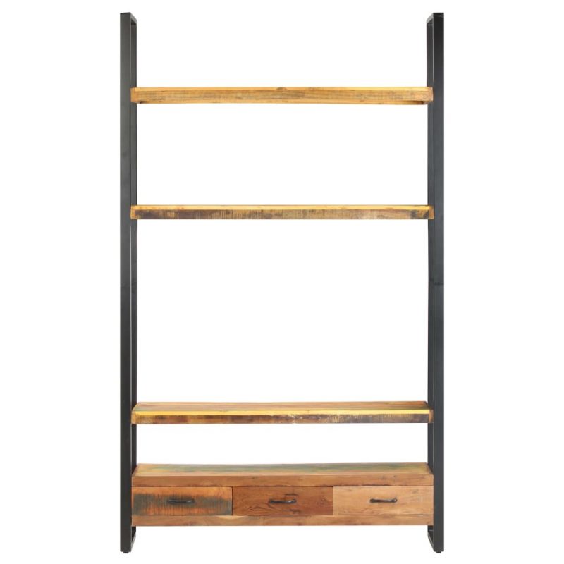 Visoka komoda 118 x 30 x 200 cm od masivnog obnovljenog drva - Slika 3