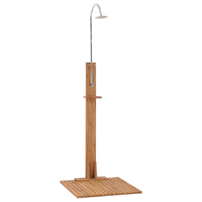 Vrtni tuš 75 x 75 x 210 cm od masivne tikovine - Slika 3