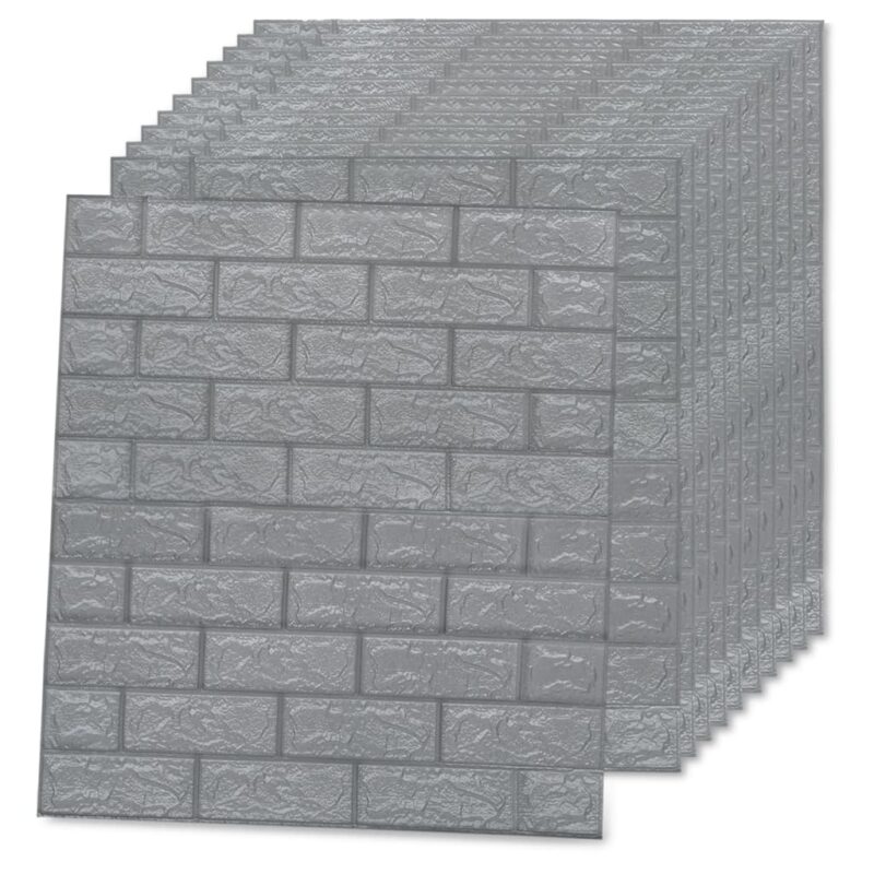 3D zidne tapete s uzorkom cigli samoljepljive 10 kom antracit - Slika 4