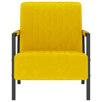 Fotelja od baršuna boja senfa