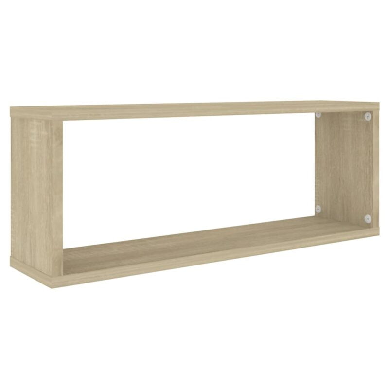 Kockaste zidne police 6 kom boja hrasta 60x15x23 cm od iverice - Slika 4