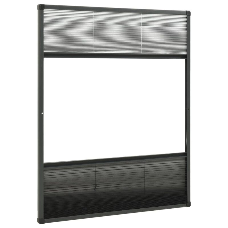 Nabrani zaslon protiv insekata za prozore aluminijski 80x100 cm - Slika 4