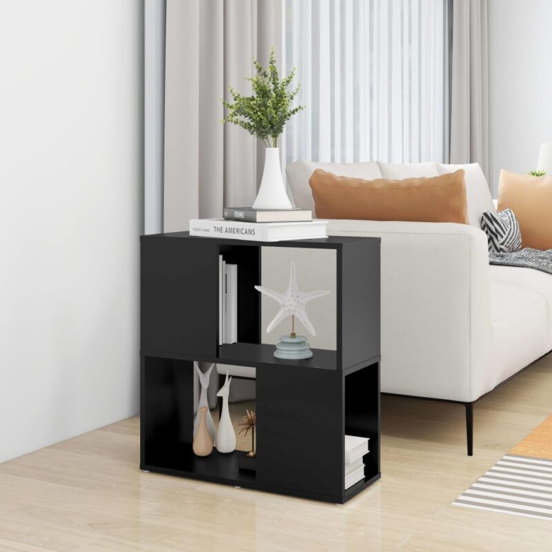 Ormarić za knjige crni 60 x 24 x 63 cm od iverice - Slika 4
