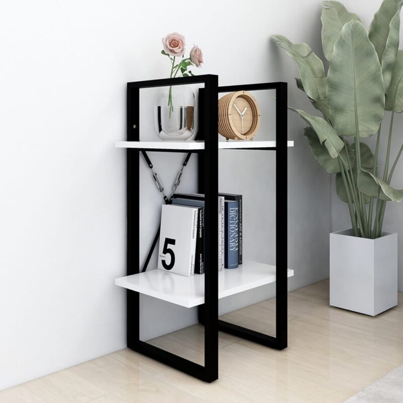 Ormarić za knjige s 2 razine bijeli 40 x 30 x 70 cm od iverice - Slika 4