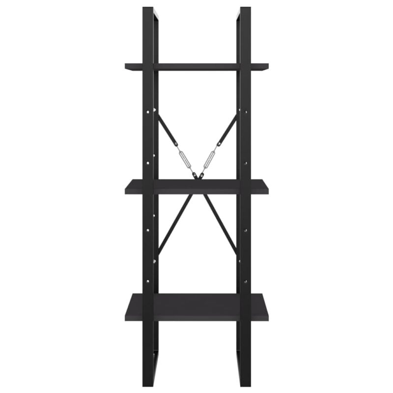 Ormarić za knjige s 3 razine sivi 40 x 30 x 105 cm od iverice - Slika 4