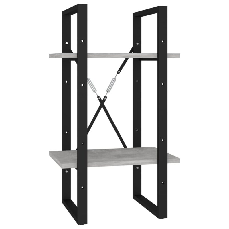 Ormarić za knjige s 5 razina boja betona 40x30x175 cm iverica - Slika 4
