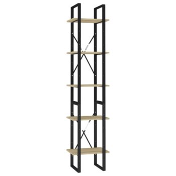 Ormarić za knjige s 5 razina boja hrasta 40x30x175 cm iverica