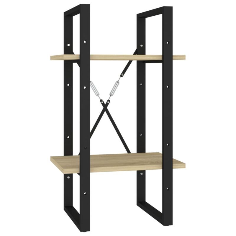 Ormarić za knjige s 5 razina boja hrasta 40x30x175 cm iverica - Slika 4