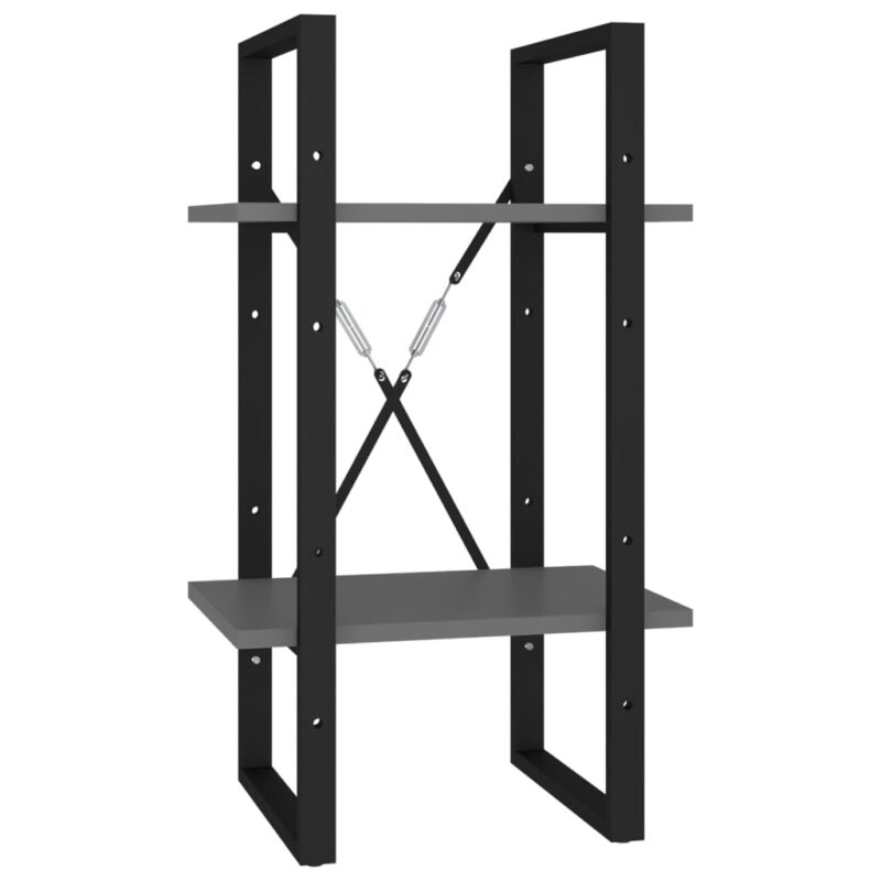 Ormarić za knjige s 5 razina sivi 40 x 30 x 175 cm od iverice - Slika 4