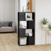 Ormarić za knjige / sobna pregrada sjajni sivi 60x24x124