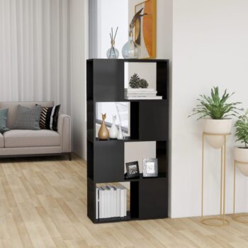 Ormarić za knjige / sobna pregrada sjajni sivi 60x24x124