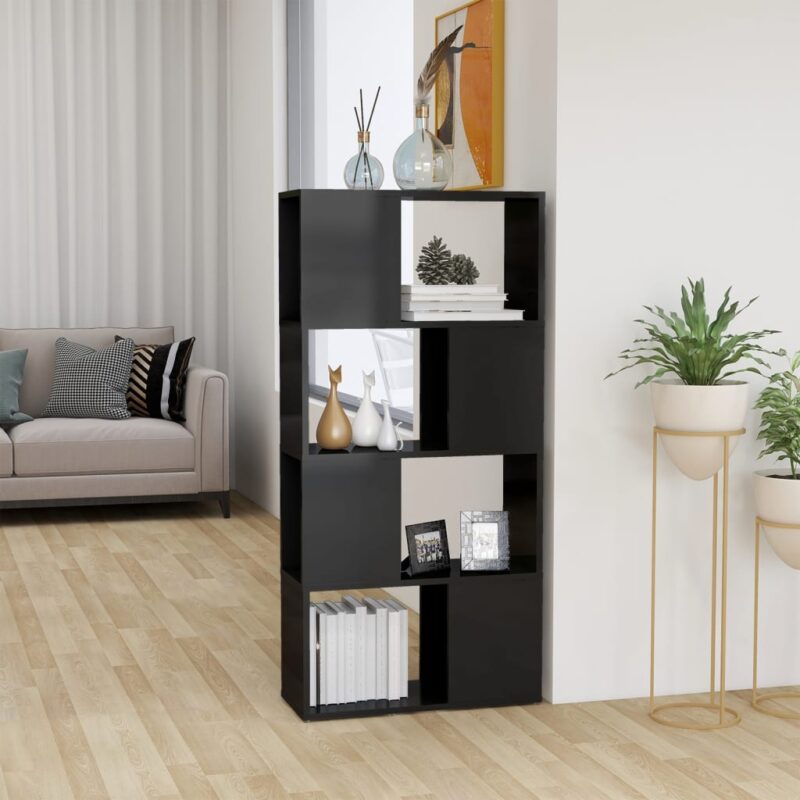 Ormarić za knjige / sobna pregrada sjajni sivi 60x24x124