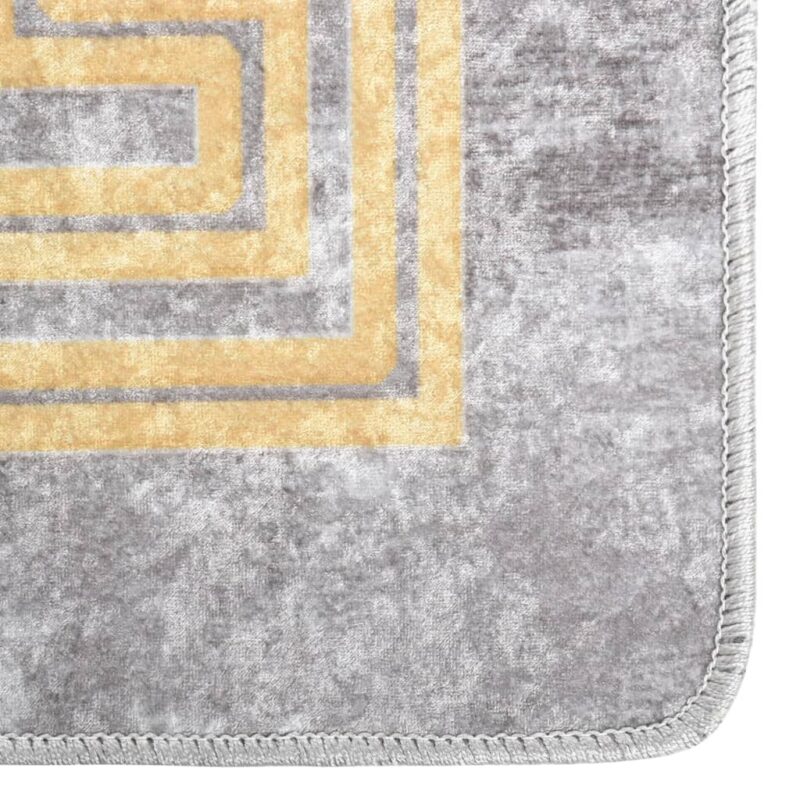 Perivi tepih 160 x 230 cm sivi protuklizni - Slika 3
