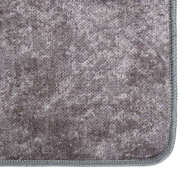 Perivi tepih 160 x 230 cm sivi protuklizni - Slika 4