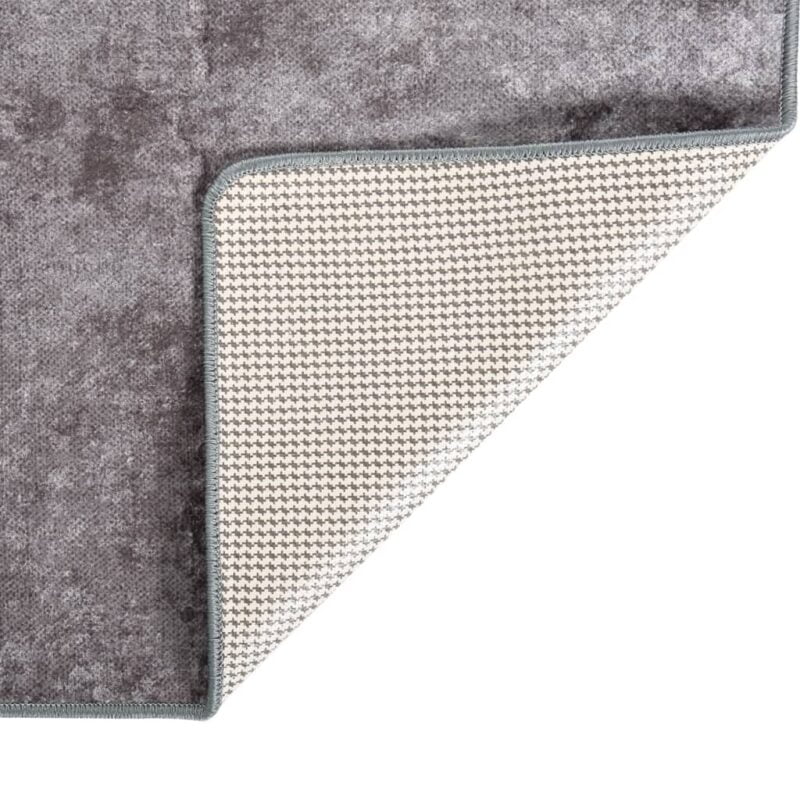 Perivi tepih 80 x 300 cm sivi protuklizni - Slika 3