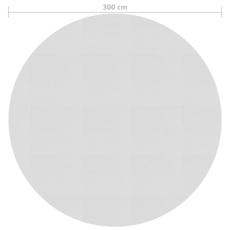 Plutajući PE solarni pokrov za bazen 300 cm sivi - Slika 3