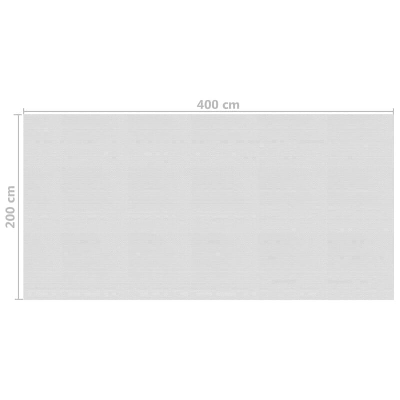 Plutajući PE solarni pokrov za bazen 400 x 200 cm sivi - Slika 3