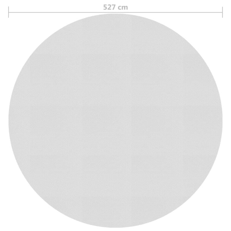 Plutajući PE solarni pokrov za bazen 527 cm sivi - Slika 3