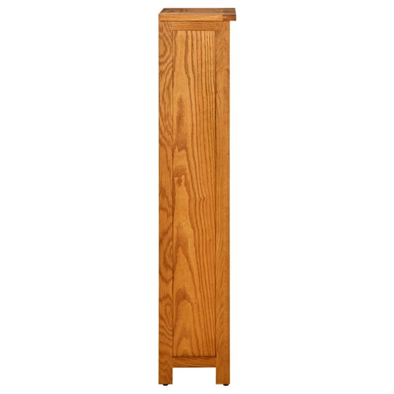 Police za knjige s 4 razine 45x22x110 cm od masivne hrastovine - Slika 3