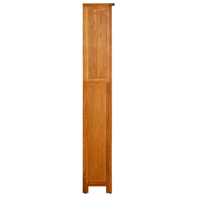 Police za knjige s 5 razina 45x22x140 cm od masivne hrastovine - Slika 3