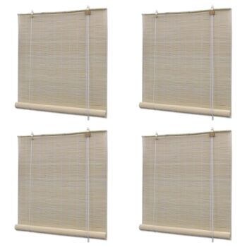 Rolete od prirodnog bambusa 4 kom 120 x 160 cm