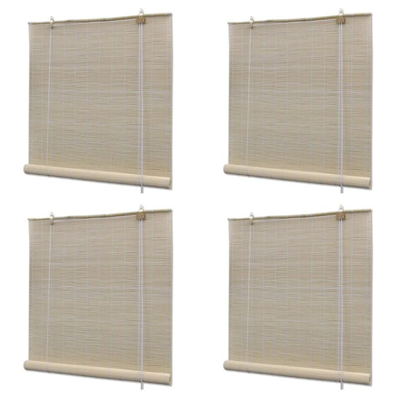 Rolete od prirodnog bambusa 4 kom 120 x 160 cm