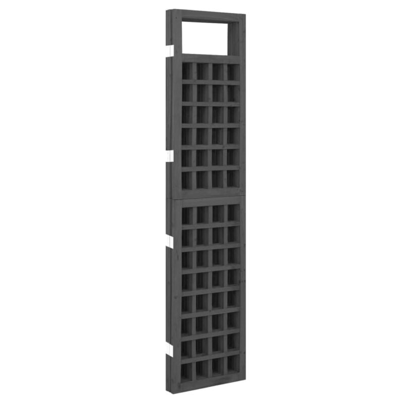 Sobna pregrada / rešetka s 4 panela od jelovine 161x180 cm crna - Slika 4