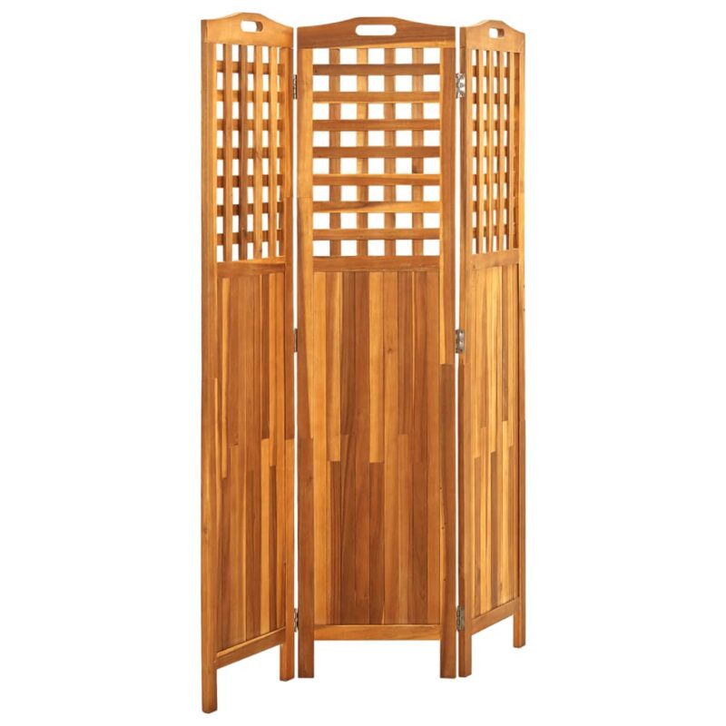 Sobna pregrada s 3 panela 121 x 2 x 170 cm masivno drvo bagrema - Slika 3